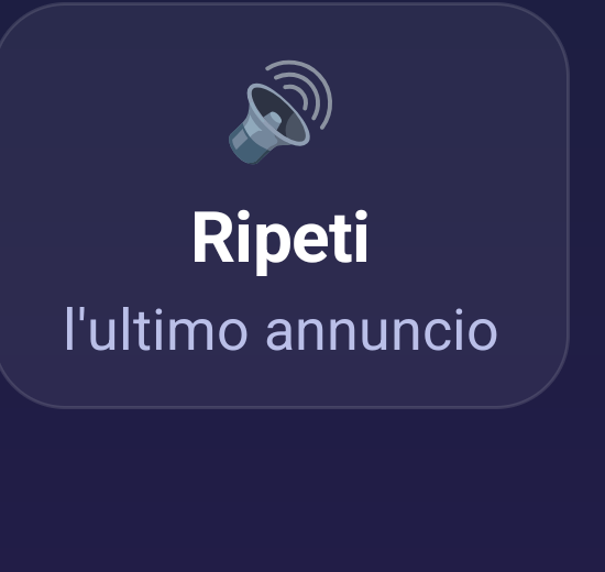 Il pulsante «Ripeti» sulla schermata della sosta attiva